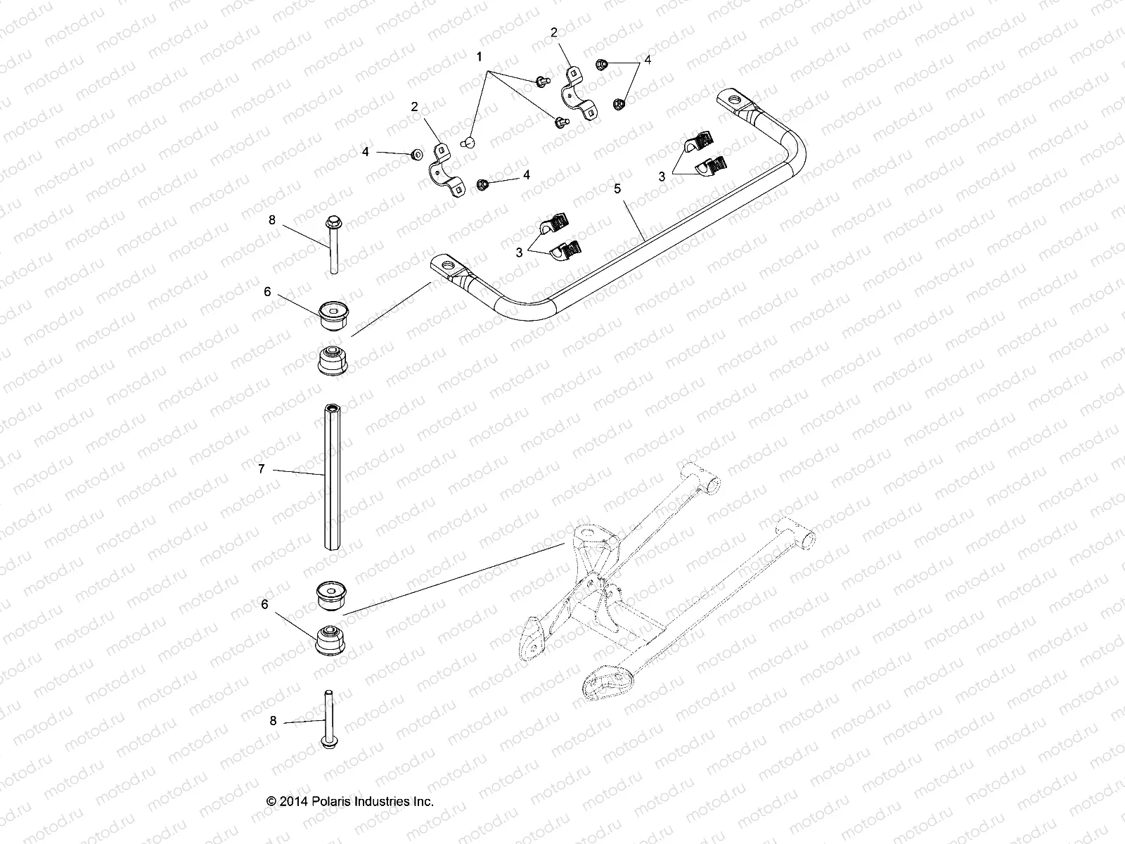 SUSPENSION | SUSPENSION, STABILIZER BAR - A15SYE95AX/L95AP (49ATVSTABILIZER15TR1000)