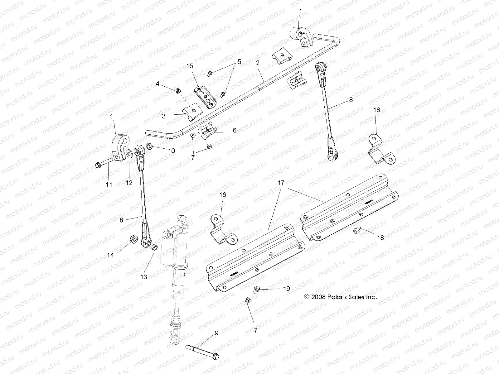 SUSPENSION | SUSPENSION, STABILIZER BAR, FRONT - R09VH76FX (49RGRSTABILIZERFRT09RZRI)