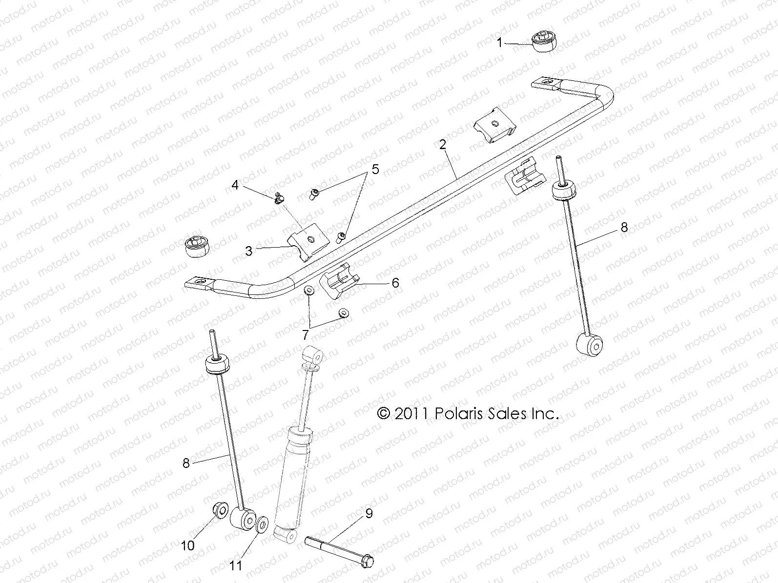 SUSPENSION | SUSPENSION, STABILIZER BAR, FRONT - R12VH76AB/AD/AF/AH/AI/AJ/AM/EAB/EAS (49RGRSTABILIZERFRT12RZR)