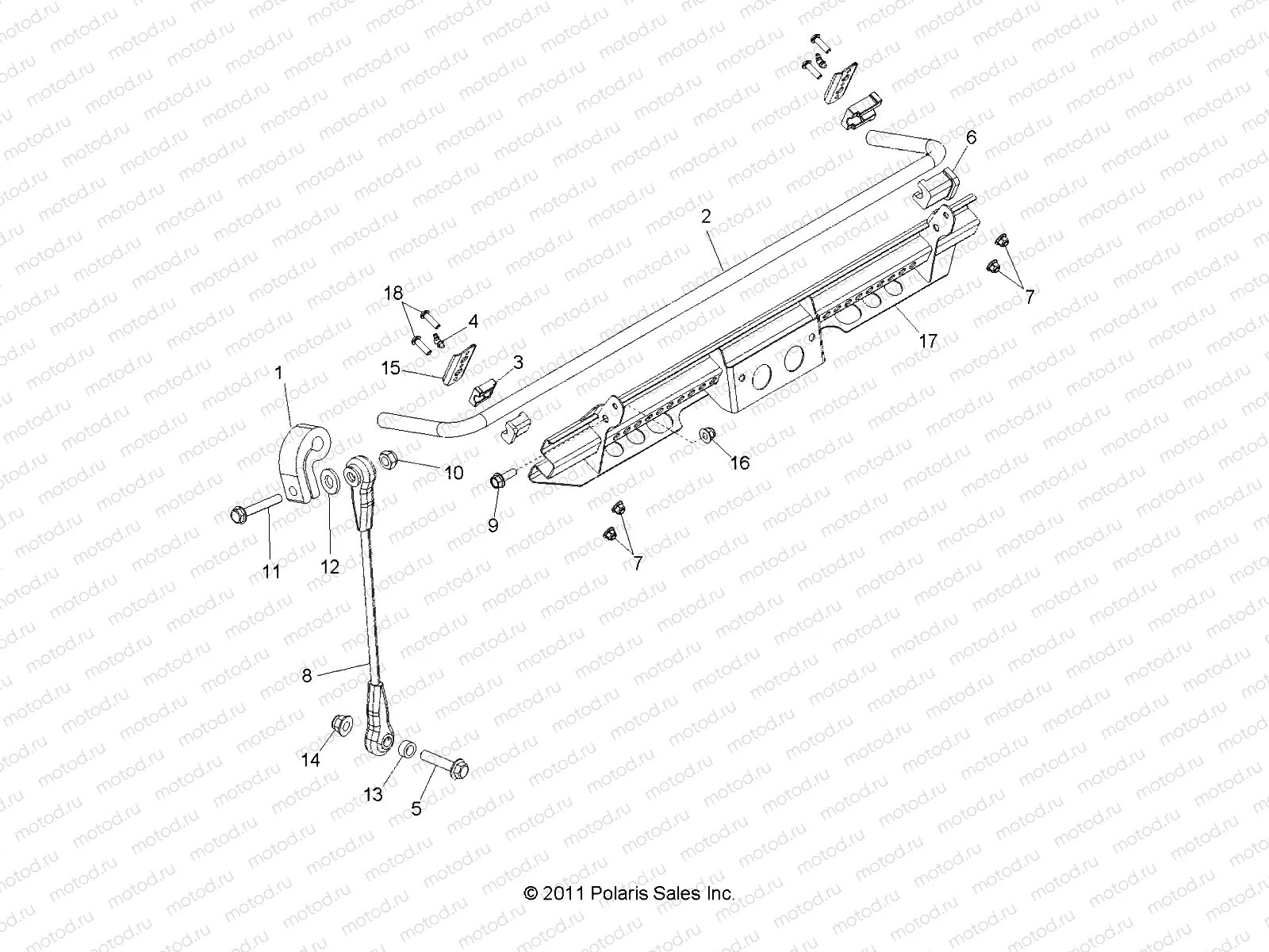 SUSPENSION | SUSPENSION, STABILIZER BAR, FRONT - R13XT9EFX (49RGRSTABILIZERFRT12RZRXPI)