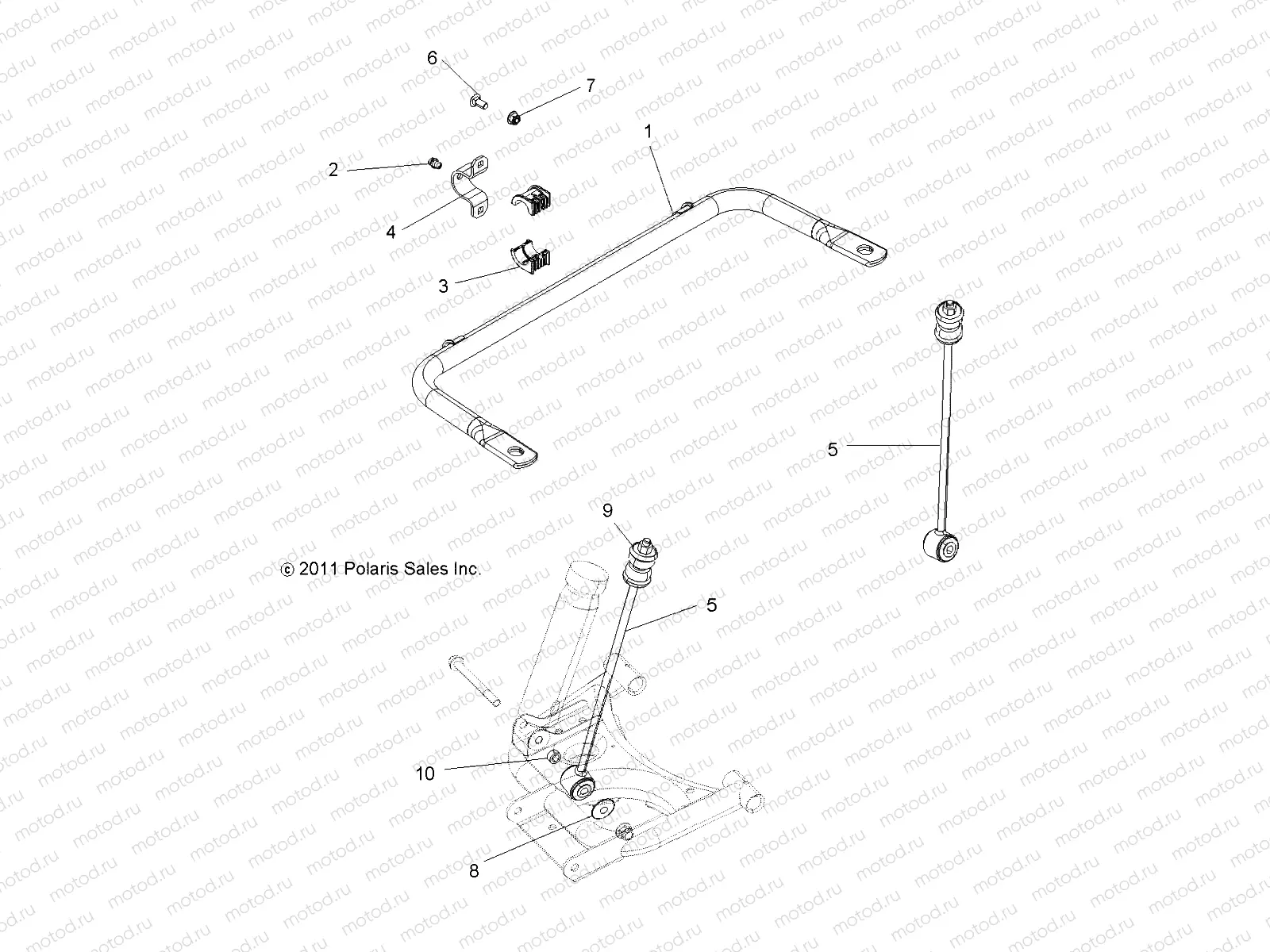 SUSPENSION | SUSPENSION, STABILIZER BAR, REAR - R12VH57FX (49RGRSTABILIZERRR12RZR570)