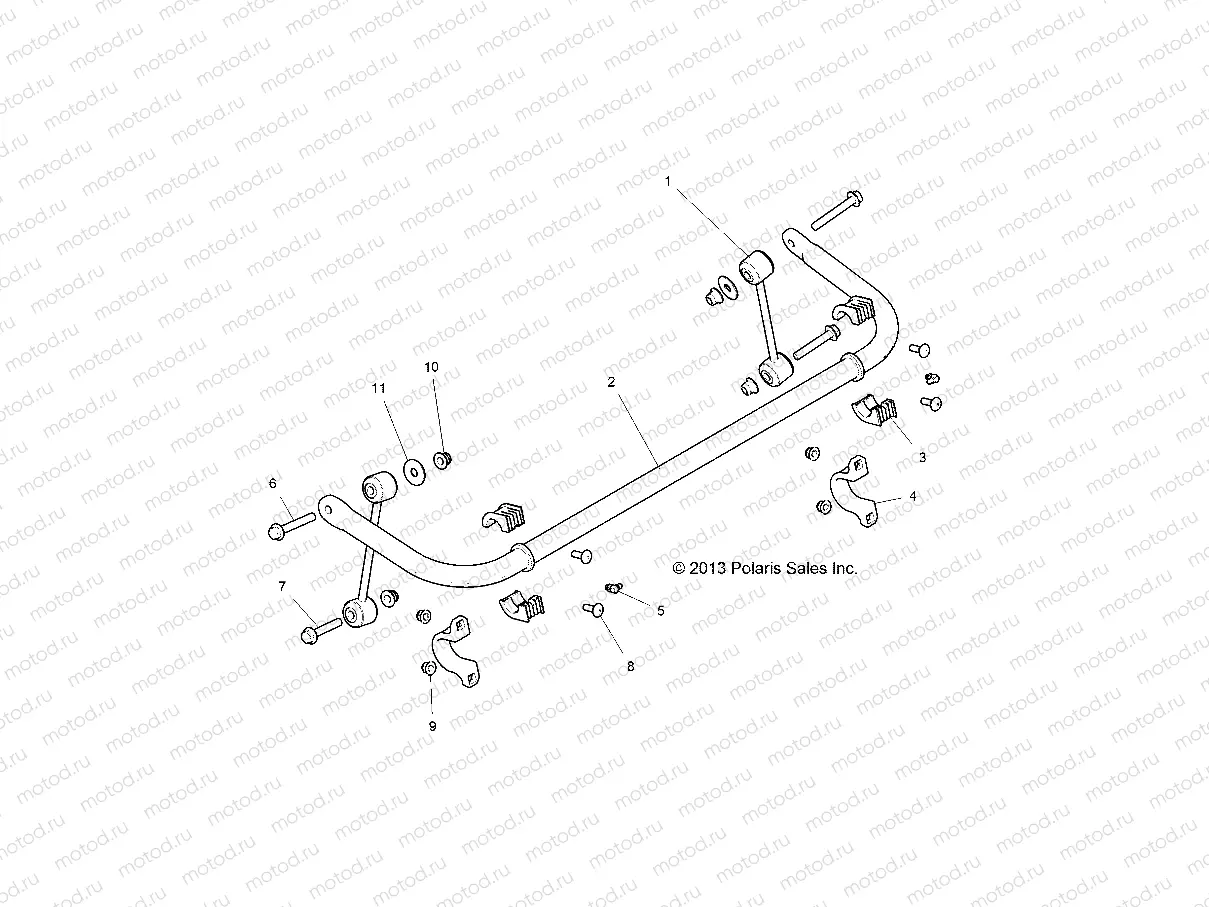 SUSPENSION | SUSPENSION, STABILIZER BAR, REAR - Z14ST1EAM/EAW/EAK/EAN/EFW (49RGRSTABILIZERRR14RZR1000)