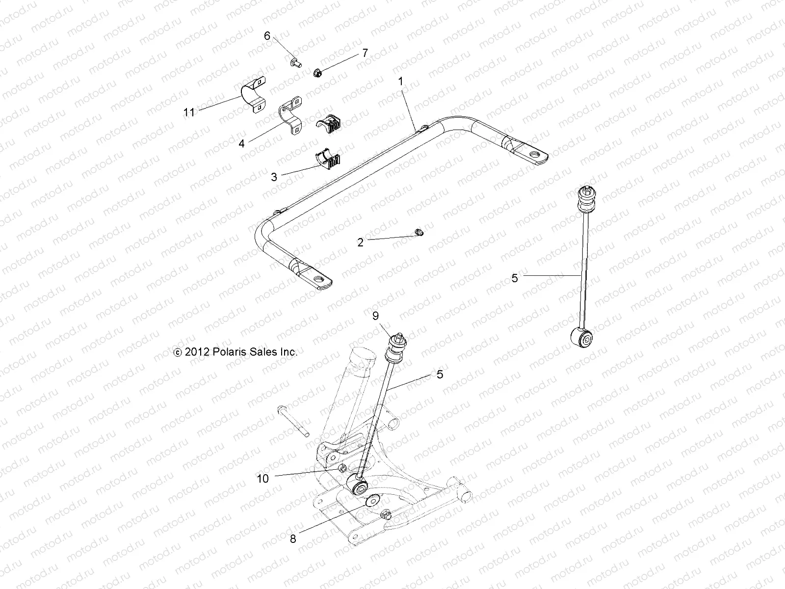 SUSPENSION | SUSPENSION, STABILIZER BAR, REAR - Z15VHA57FJ (49RGRSTABILIZERRR13RZR570)