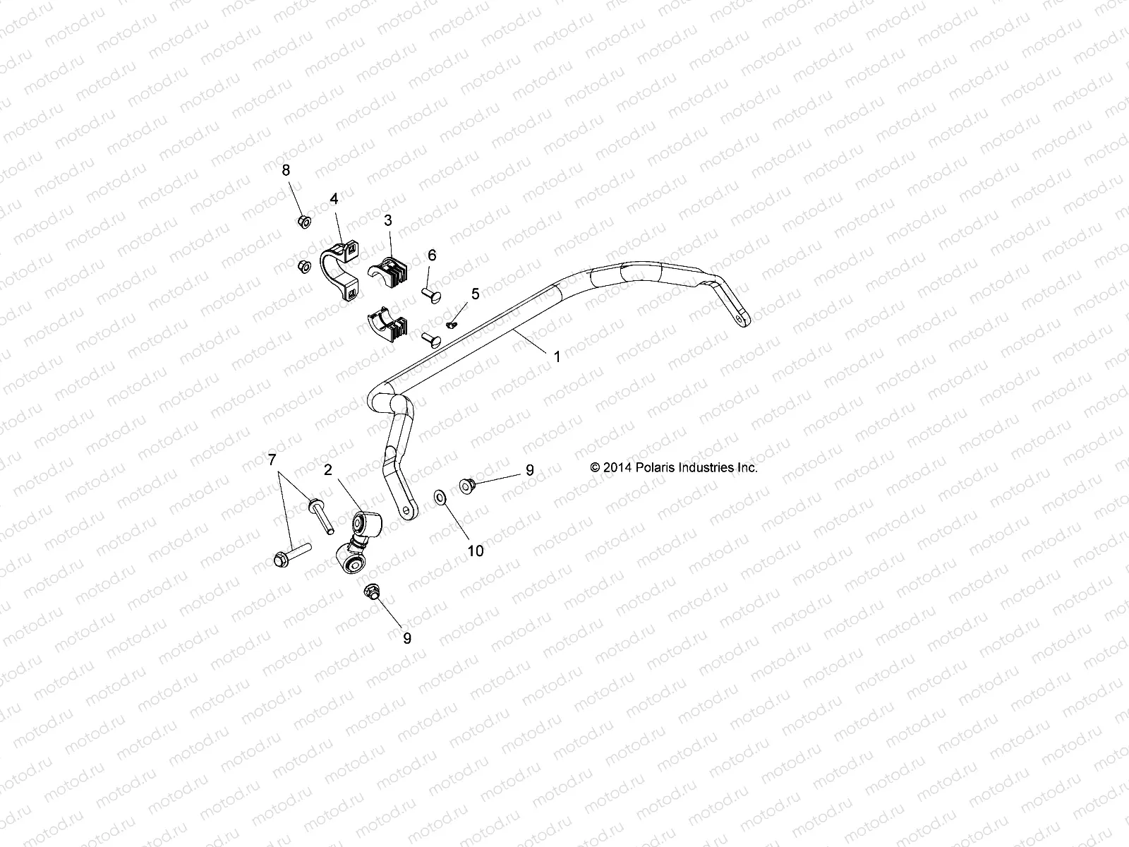 SUSPENSION | SUSPENSION, STABILIZER BAR, REAR - Z19VBE99F2/S99C2/CM (49RGRSTABILIZERRR15RZR900)