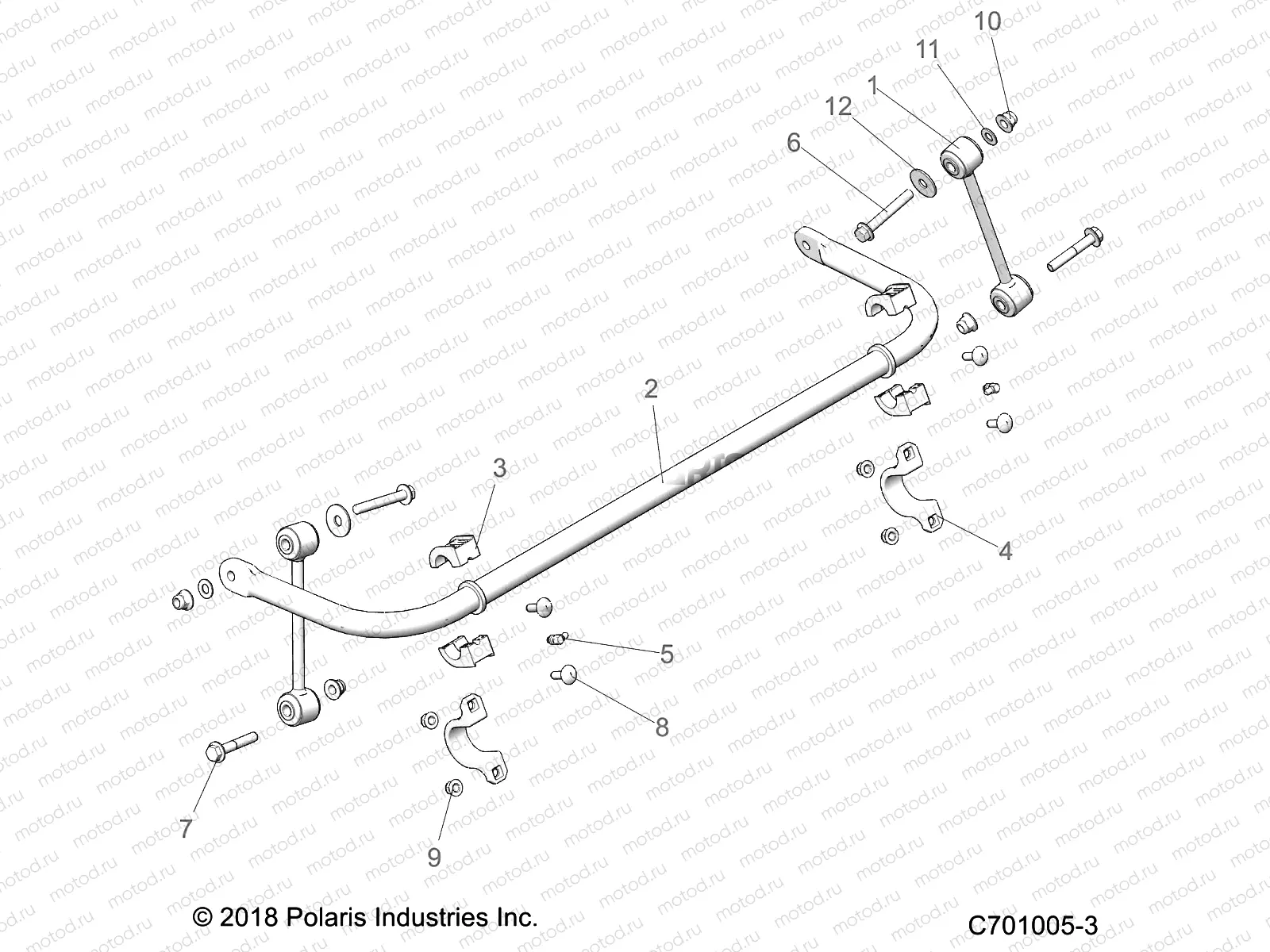 SUSPENSION | SUSPENSION, STABILIZER BAR, REAR - Z22NAR99AF/BF (C701005-3)