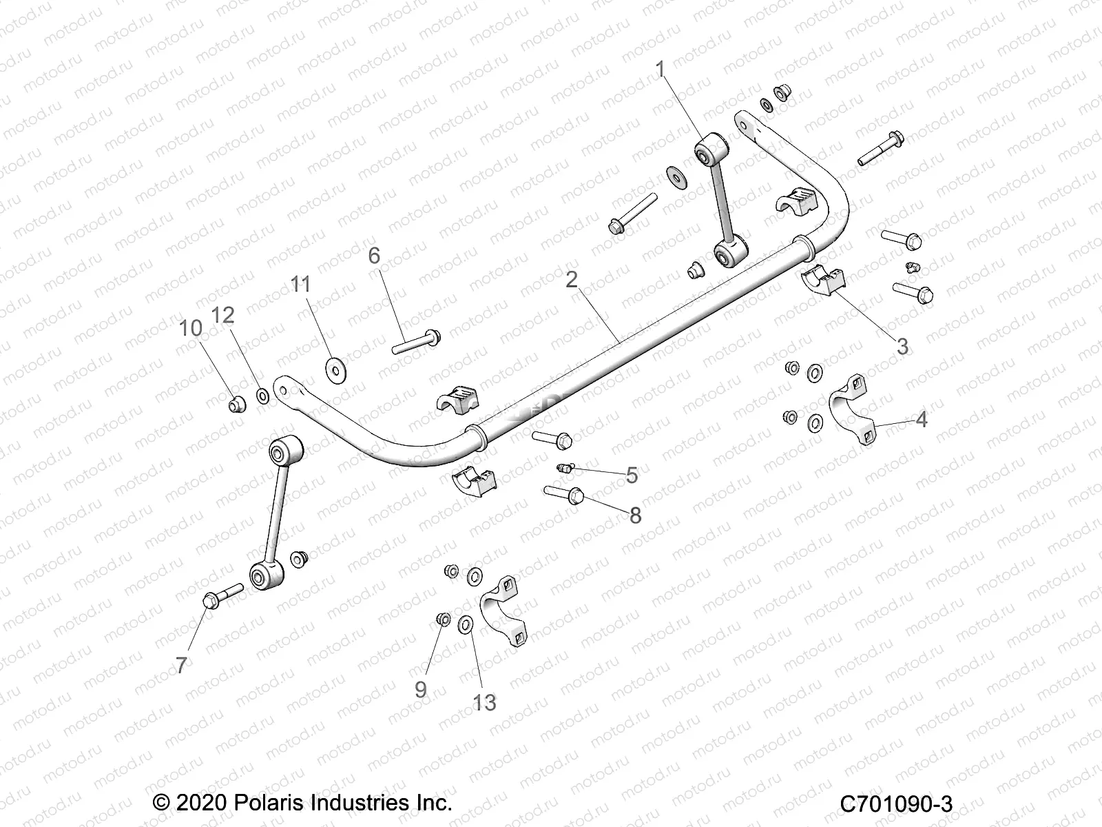 SUSPENSION | SUSPENSION, STABILIZER BAR, REAR - Z22NAS99CZ (C701090-3)
