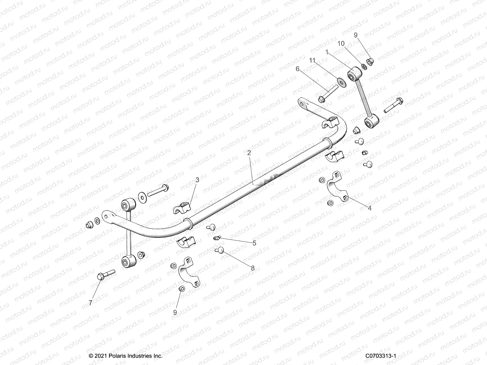 SUSPENSION | SUSPENSION, STABILIZER BAR, REAR - Z23N4K99A/99B (C701005-3)