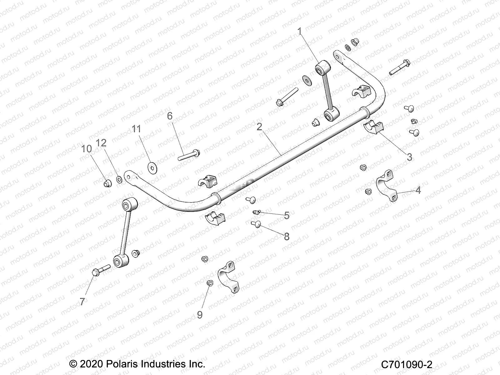 SUSPENSION | SUSPENSION, STABILIZER BAR, REAR - Z23NAE99FR/SCR/FR (C701090-2)