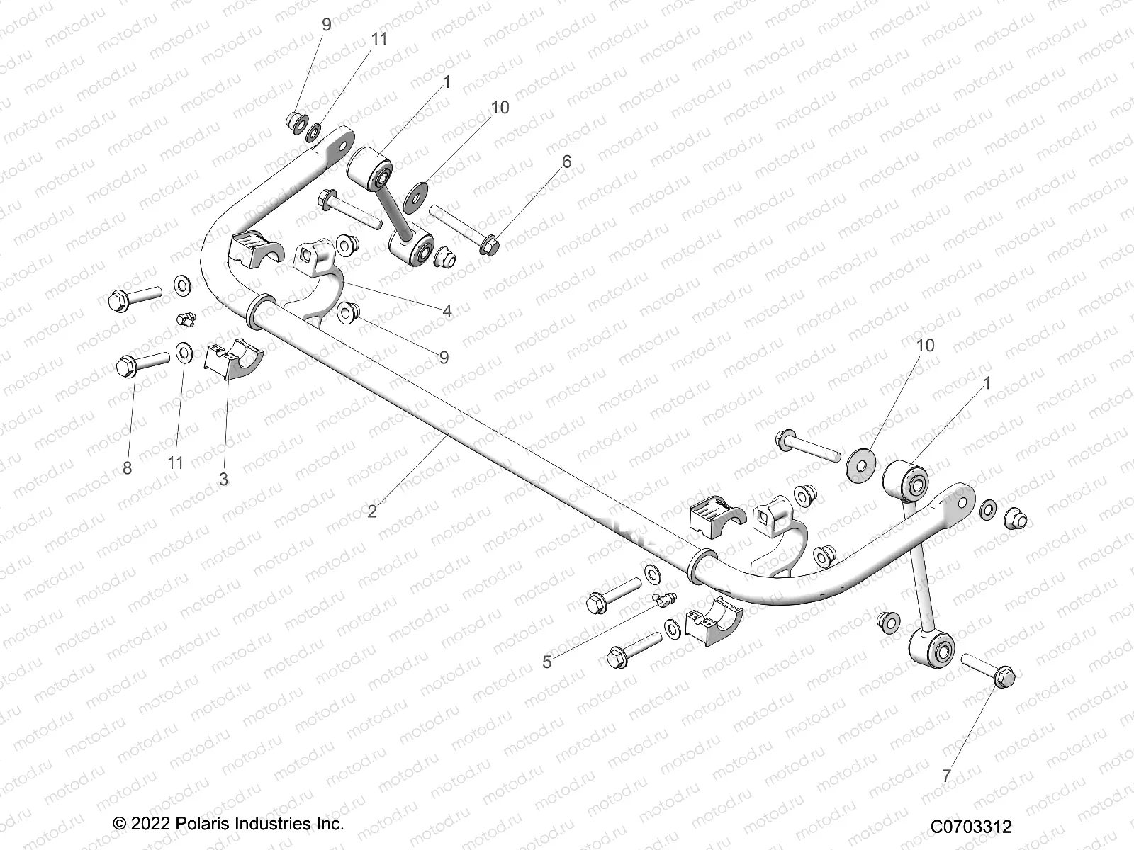SUSPENSION | SUSPENSION, STABILIZER BAR, REAR - Z23NAK99A/99B (C701005-3)