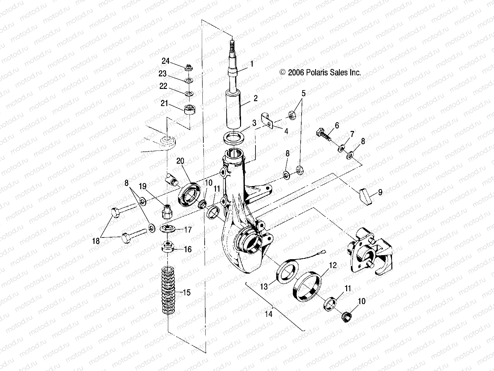 SUSPENSION | SUSPENSION, STRUT, FRONT - A07CL50AA (49ATVSTRUT6X6)