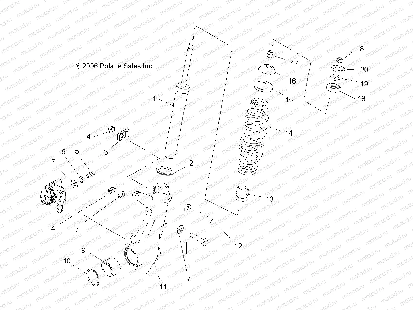 SUSPENSION | SUSPENSION, STRUT, FRONT - A07MH46AA/AZ (49ATVSTRUTSP450)