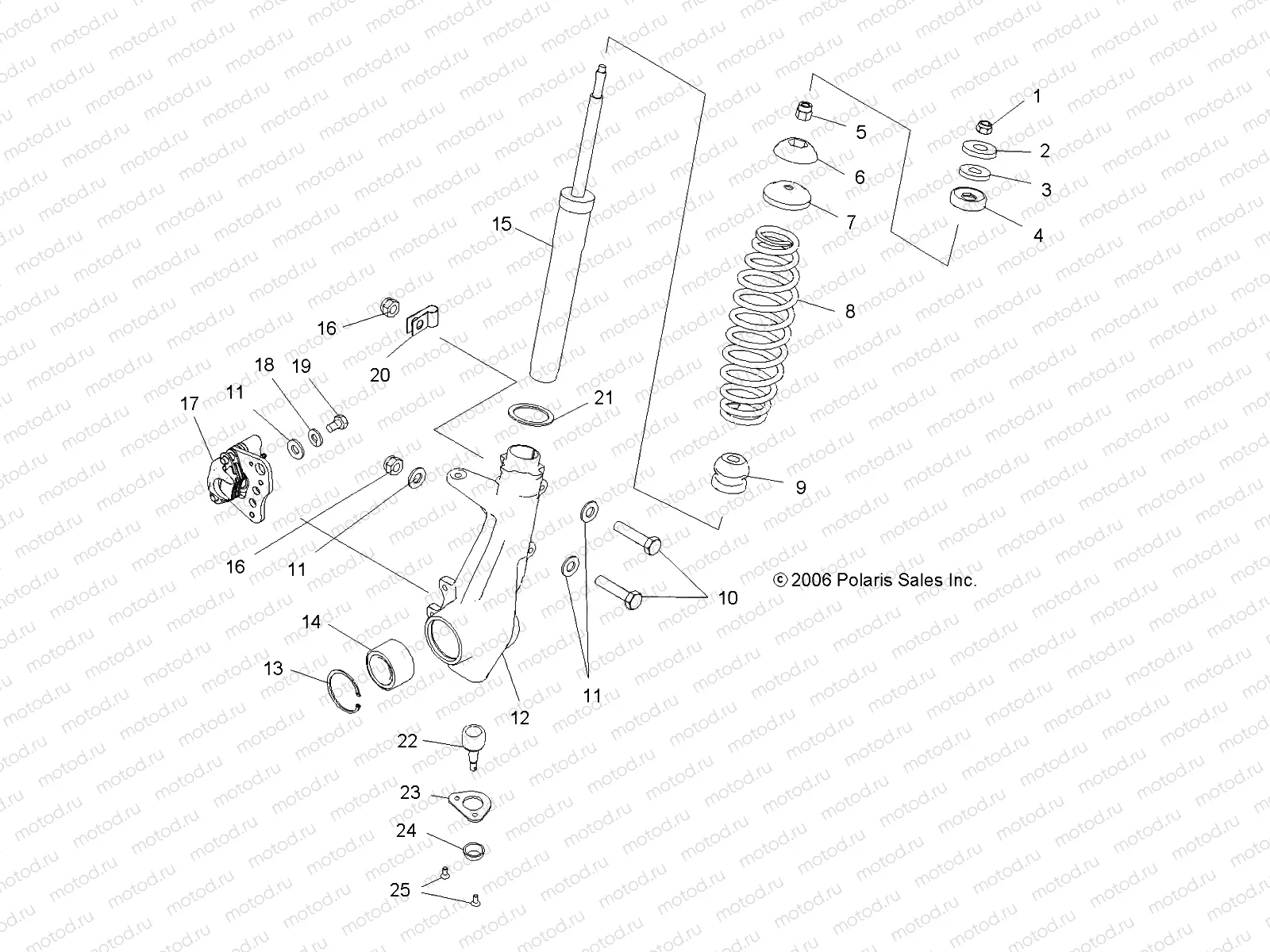 SUSPENSION | SUSPENSION, STRUT, FRONT - A07MH68AX/AY/AZ (49ATVSTRUT800EFI)