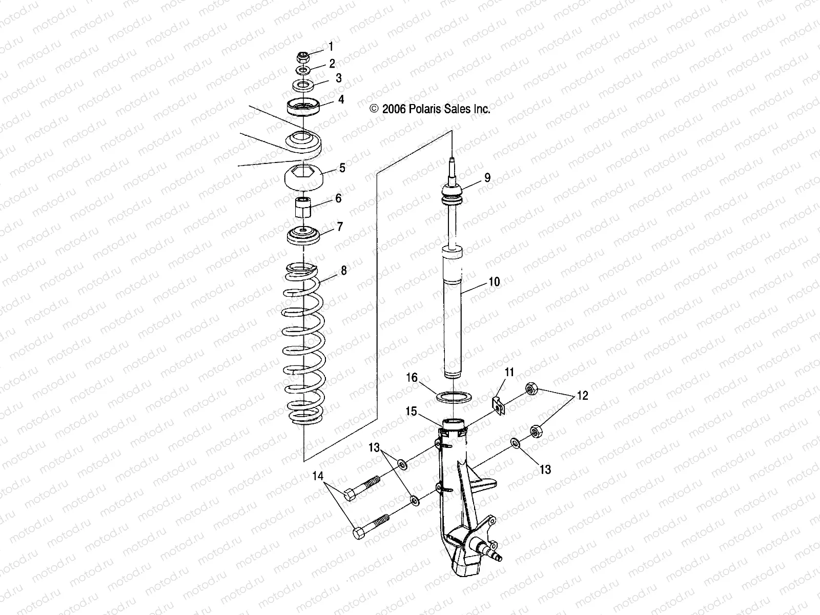 SUSPENSION | SUSPENSION, STRUT, FRONT - A08CA32AA (49ATVSTRUTBOSS)