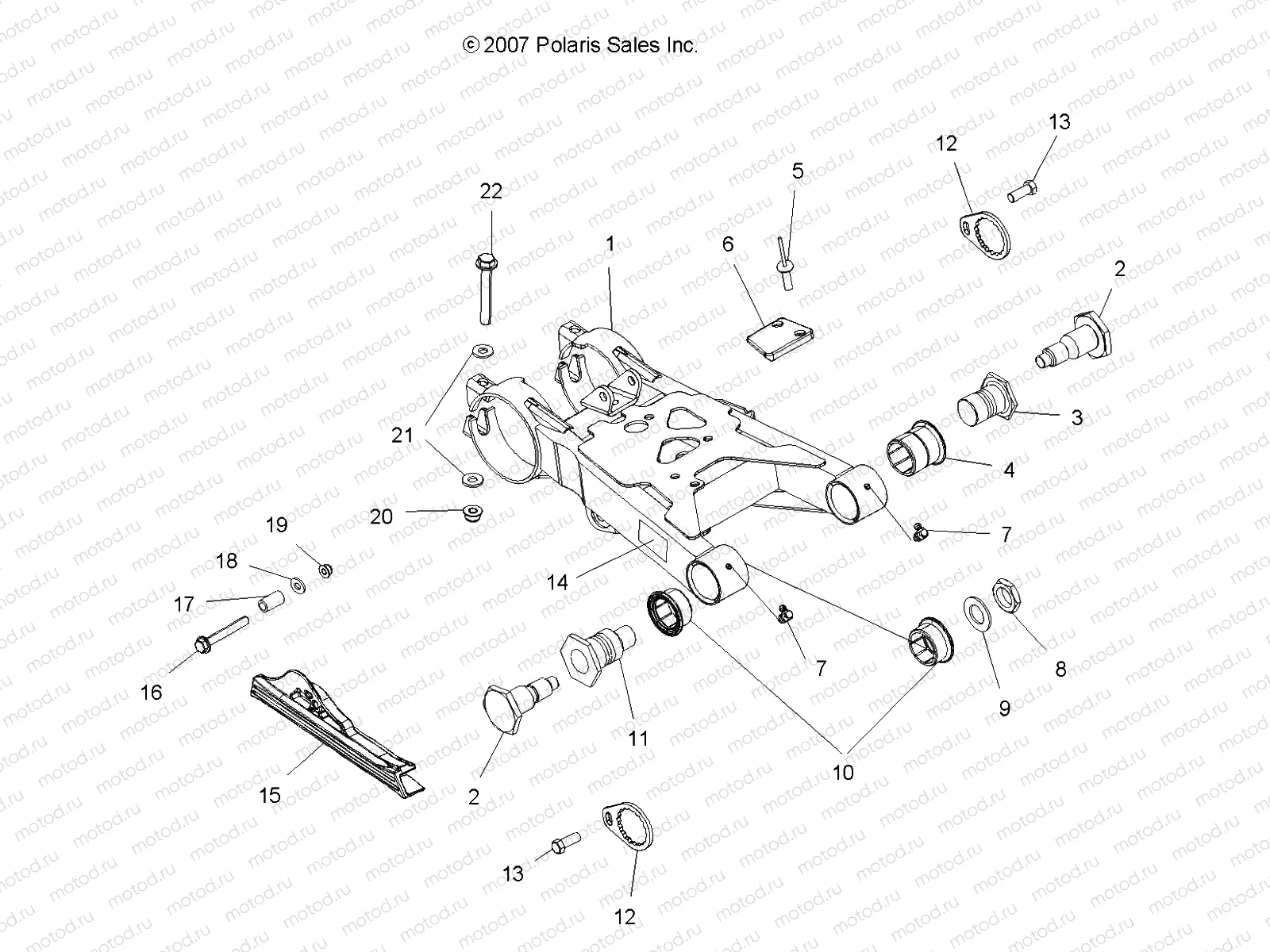SUSPENSION | SUSPENSION, SWING ARM - A08BG50AA (49ATVSWINGARM08SCRAM)