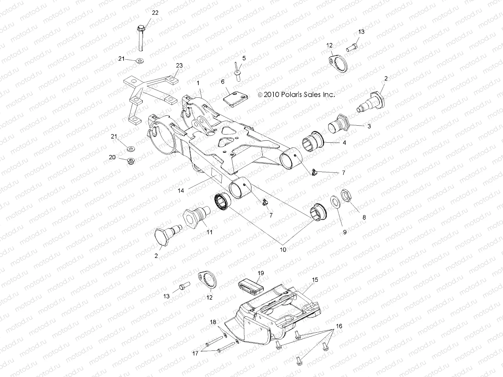 SUSPENSION | SUSPENSION, SWING ARM - A11NG50FA (49ATVSWINGARM10SCRAMI)