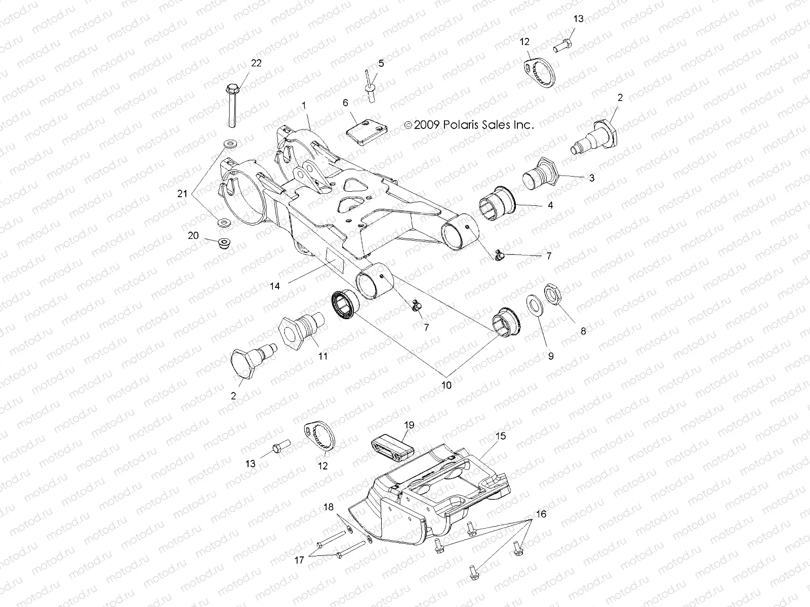 SUSPENSION | SUSPENSION, SWING ARM - A12NA32AA (49ATVSWINGARM10TBLZR)