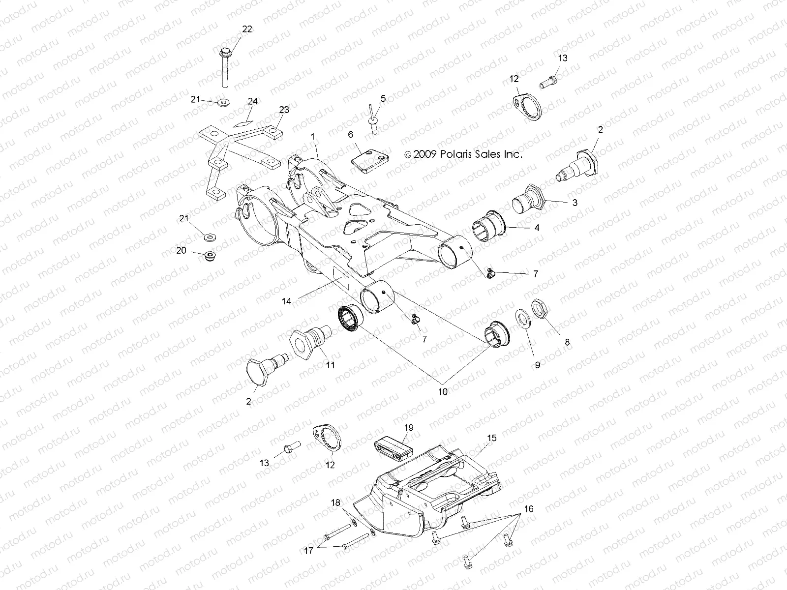 SUSPENSION | SUSPENSION, SWINGARM - A12EA32AA (49ATVSWINGARM10BOSS)