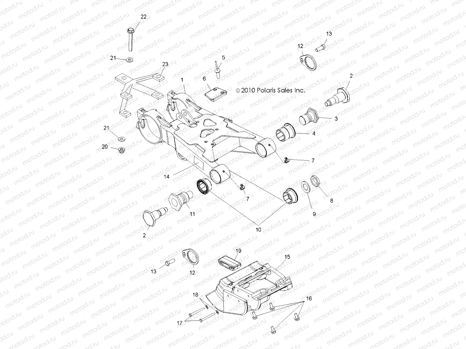 SUSPENSION | SUSPENSION, SWINGARM - A12EA32FA (49ATVSWINGARM11BOSSI)