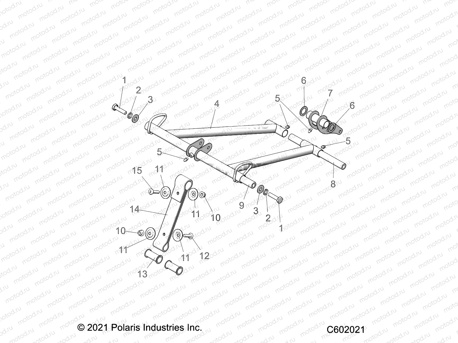 SUSPENSION | SUSPENSION, TORQUE ARM, FRONT, 163, 3 TRACK OPTION - S22TGW8RS/8RE ALL OPTIONS (C602021)