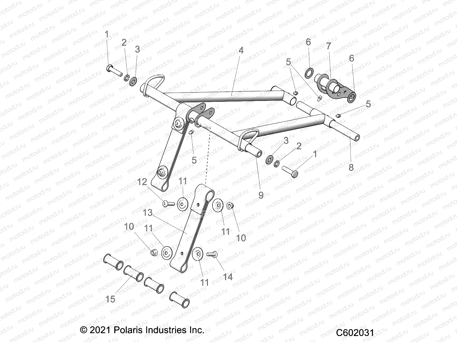 SUSPENSION | SUSPENSION, TORQUE ARM, FRONT 163 /3 TRACK OPTION - S22TGY8RS (C602031)