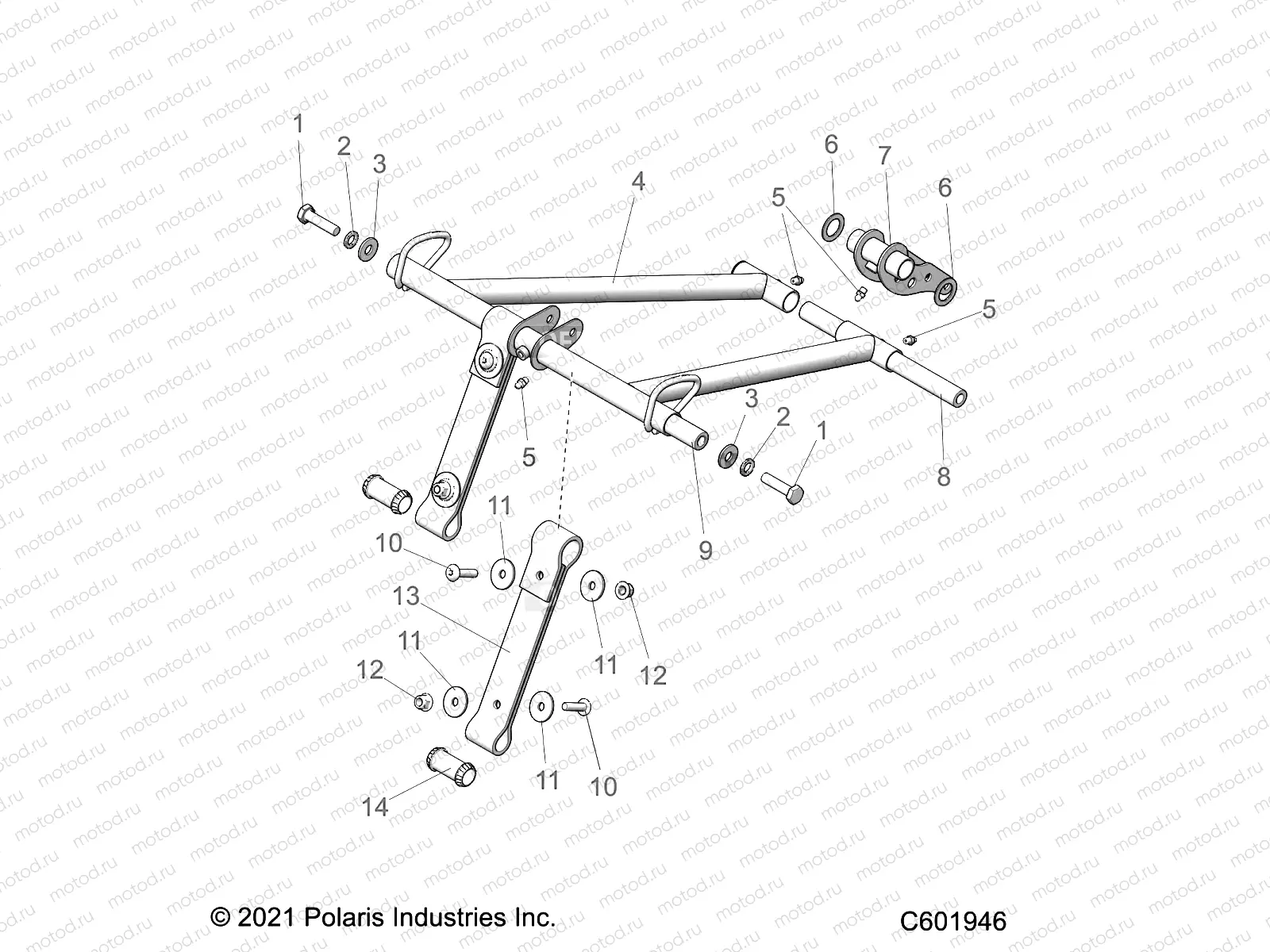SUSPENSION | SUSPENSION, TORQUE ARM, FRONT 165/2.75 TRACK OPTION - S23TGG8MS (C601946)