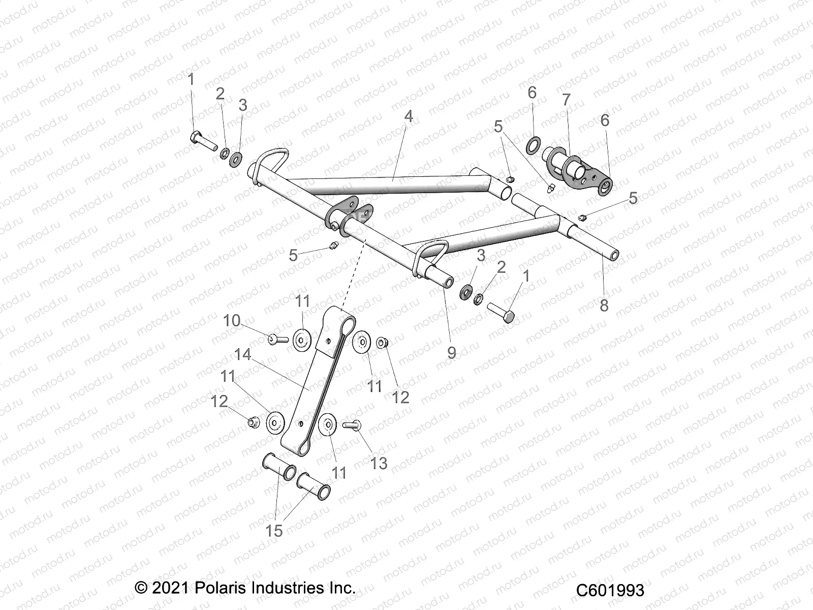 SUSPENSION | SUSPENSION, TORQUE ARM, FRONT 2.6 OPT - S22TFK8RS/8RE (C601993)