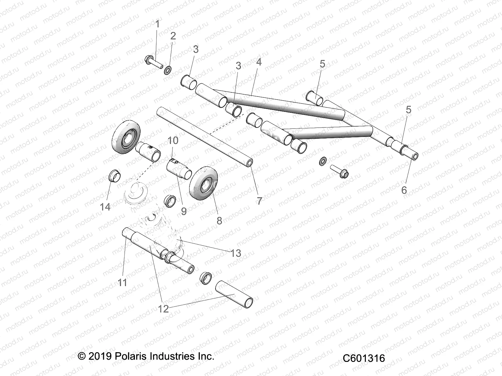SUSPENSION | SUSPENSION, TORQUE ARM, FRONT - J20UKB/UKC/USC/UMC/USB ALL OPTIONS (C601316)