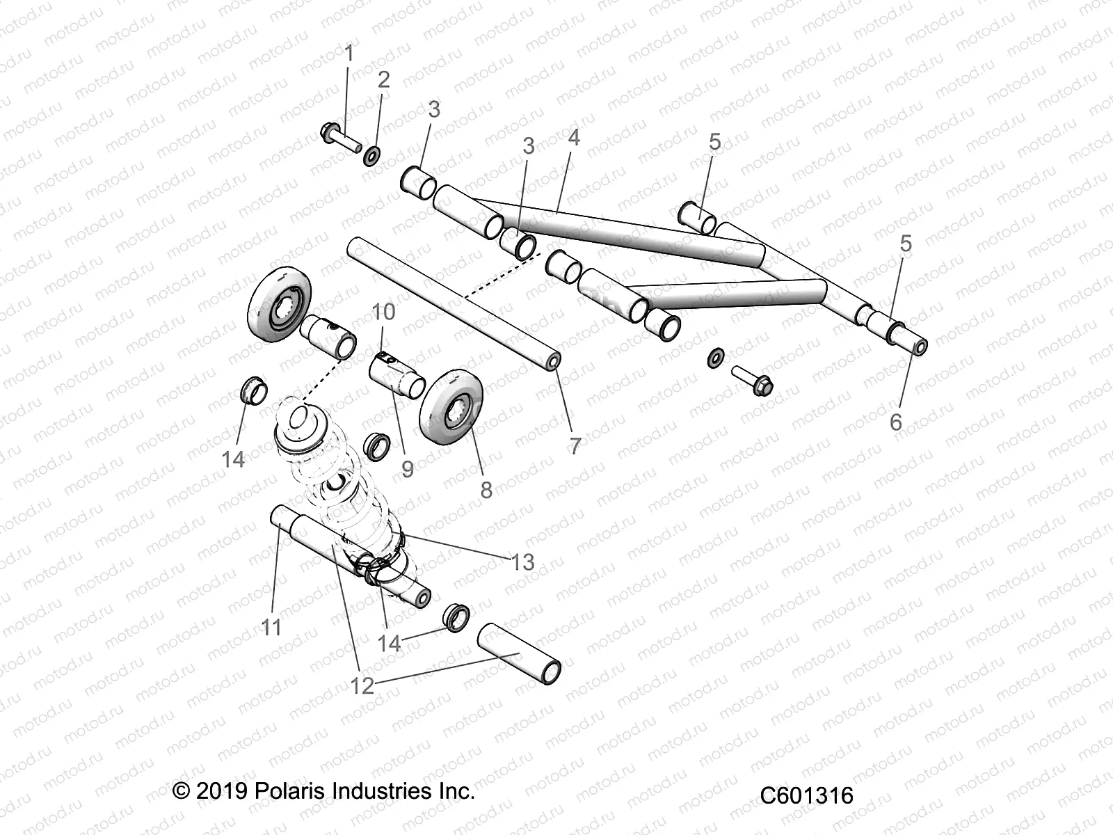 SUSPENSION | SUSPENSION, TORQUE ARM, FRONT - J22UKB/UKE/UMC/UMF/UMG/UMH/USB ALL OPTIONS (C601316)