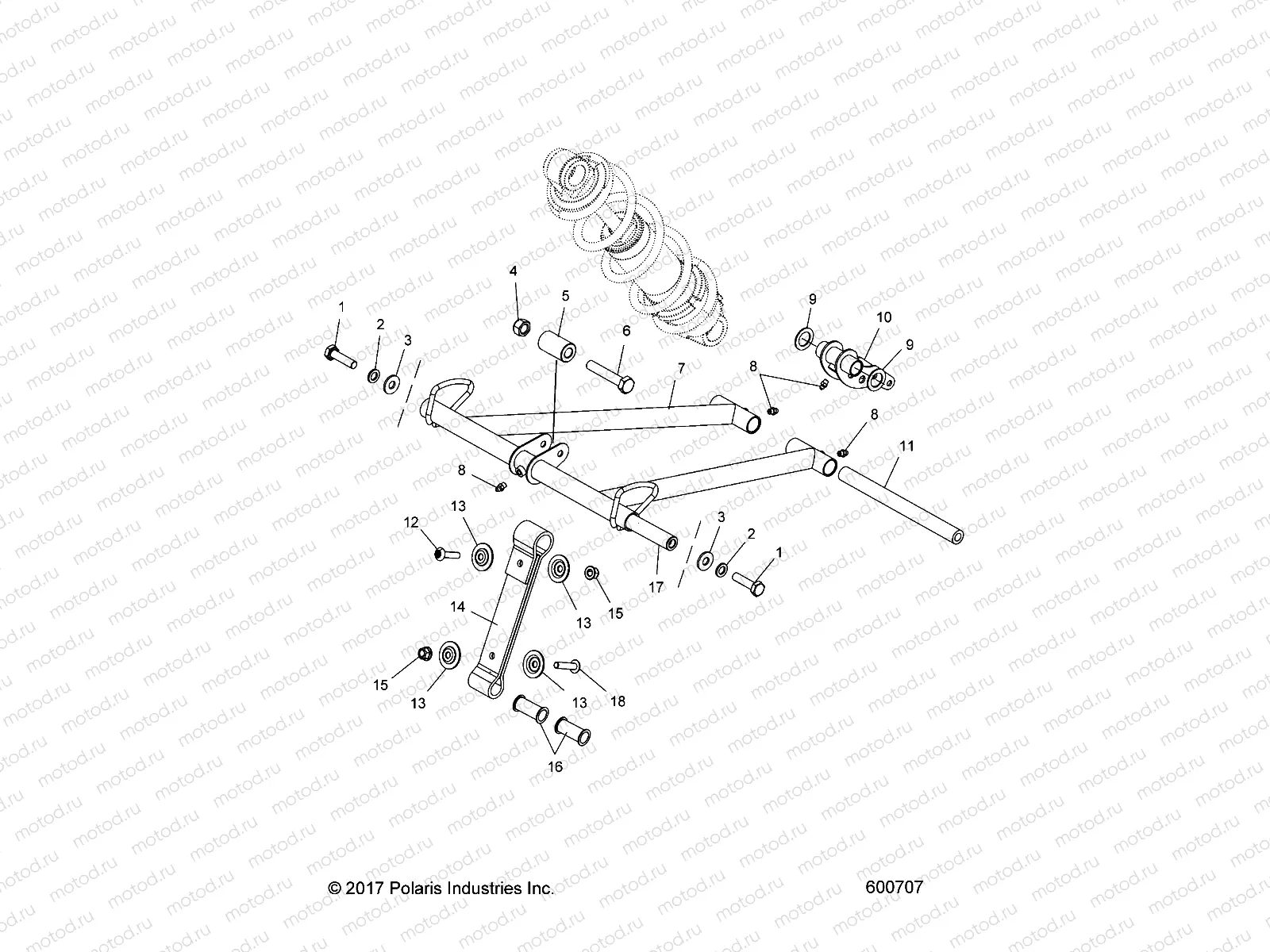 SUSPENSION | SUSPENSION, TORQUE ARM, FRONT - S20EFK8PS/EFM8PS ALL OPTIONS (600707)