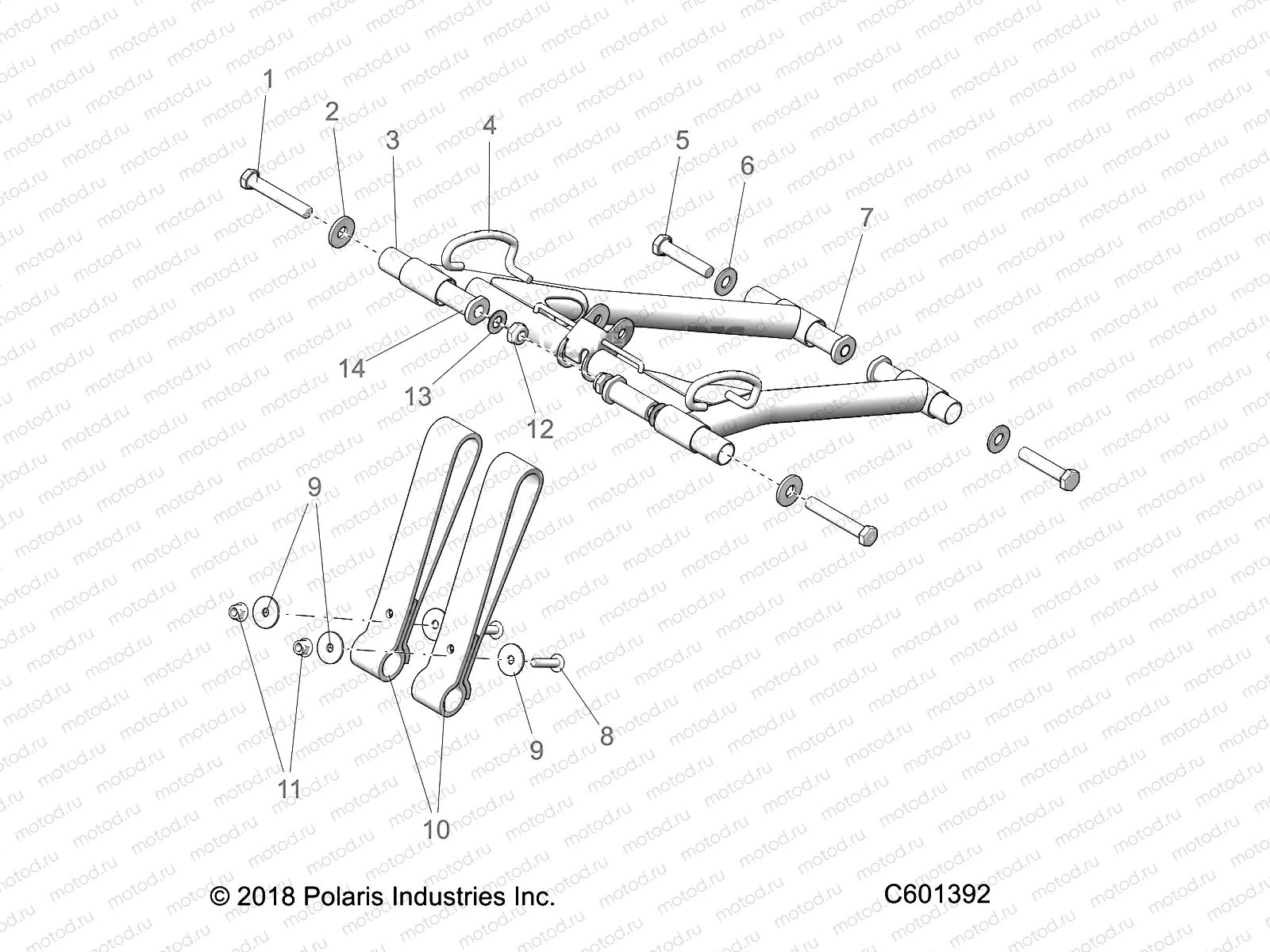 SUSPENSION | SUSPENSION, TORQUE ARM, FRONT - S20MDX6JSA/6JEA (C601392)