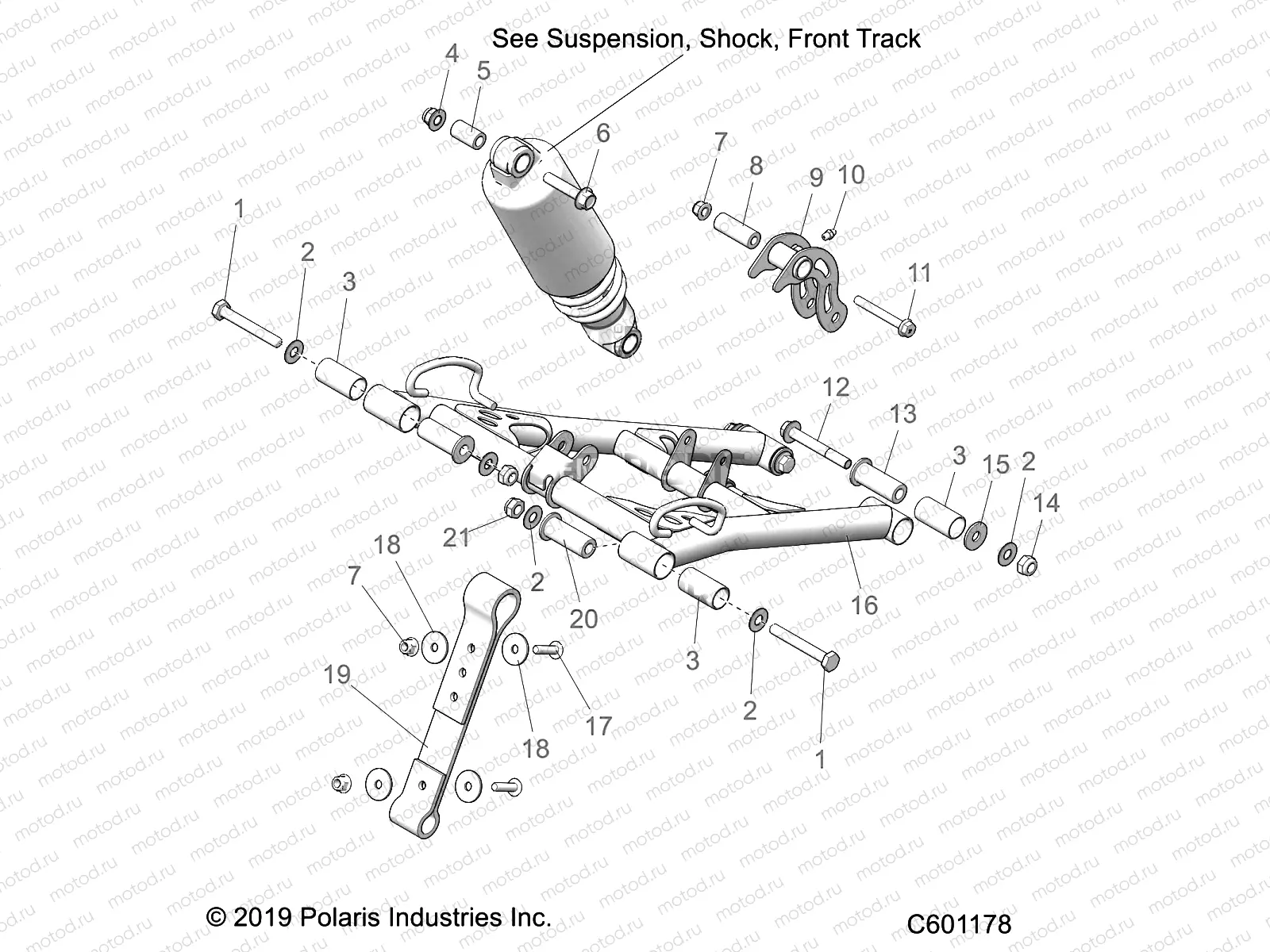 SUSPENSION | SUSPENSION, TORQUE ARM, FRONT - S21TLC8RS/8RE ALL OPTIONS (C601178)