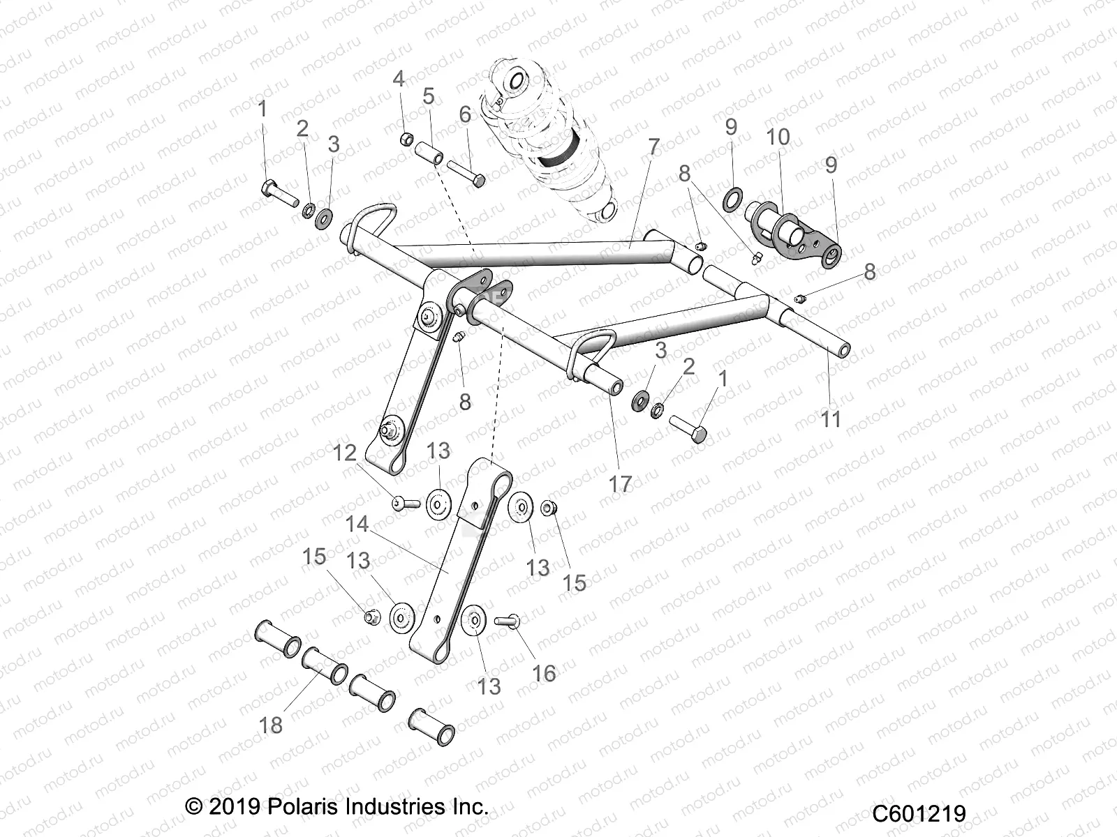 SUSPENSION | SUSPENSION, TORQUE ARM, FRONT - S22EGE8RS/D8RS ALL OPTIONS (C601219)