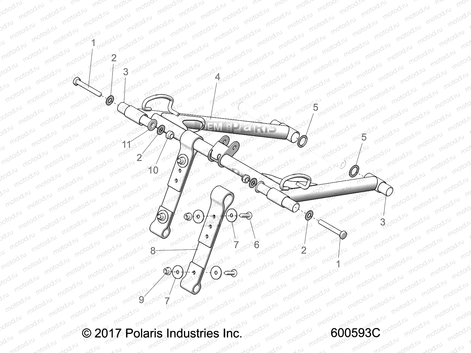 SUSPENSION | SUSPENSION, TORQUE ARM, FRONT - S22FJE8PS/PE/FJP8PS/PE ALL OPTIONS (600593C)