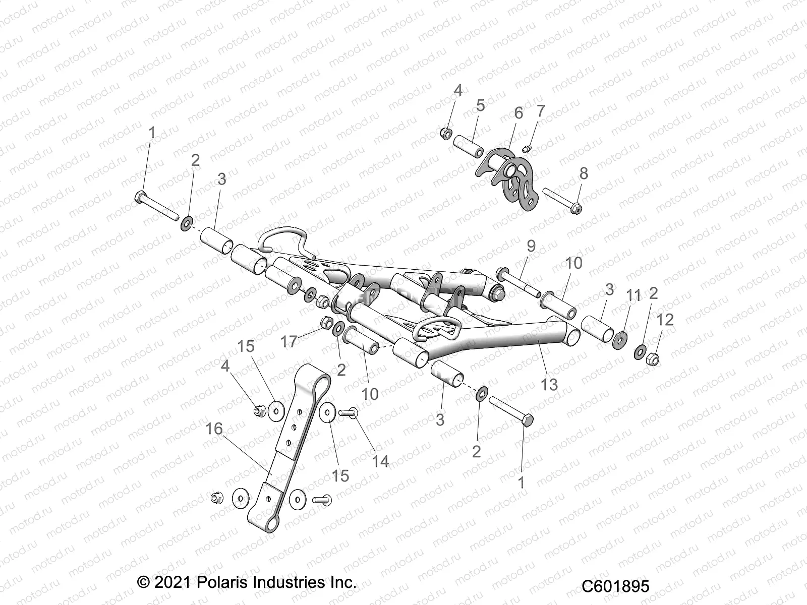 SUSPENSION | SUSPENSION, TORQUE ARM, FRONT - S22TLP8RS ALL OPTIONS (C601895)