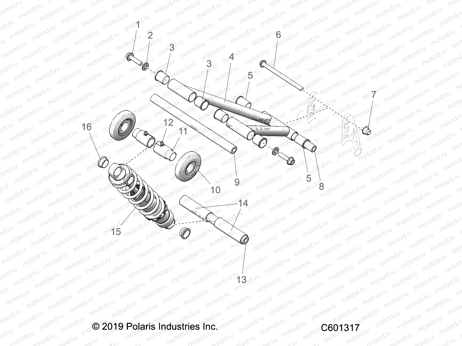 SUSPENSION | SUSPENSION, TORQUE ARM, REAR - J22UKB/UKE/UMC/UMF/UMG/UMH/USB ALL OPTIONS (C601317)