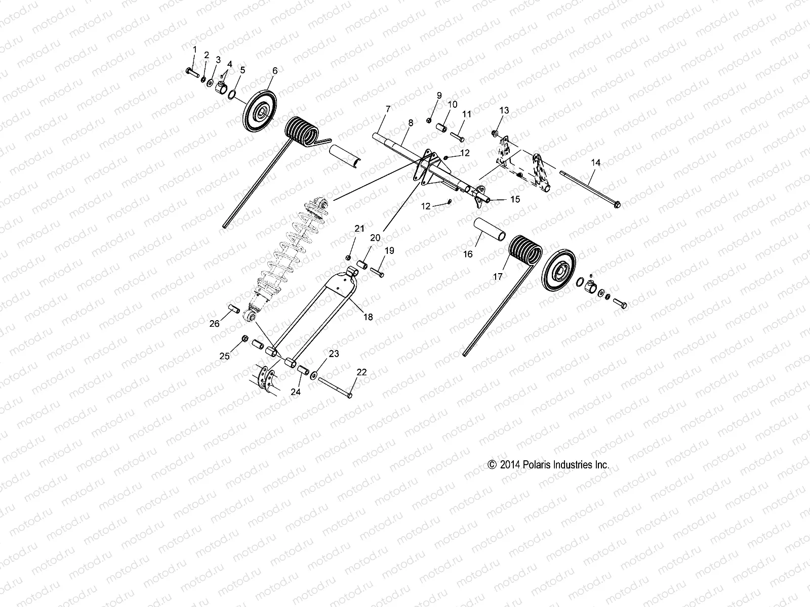 SUSPENSION | SUSPENSION, TORQUE ARM, REAR - S20CFF5BSL/BEL (49SNOWTORQUEREAR15550155)