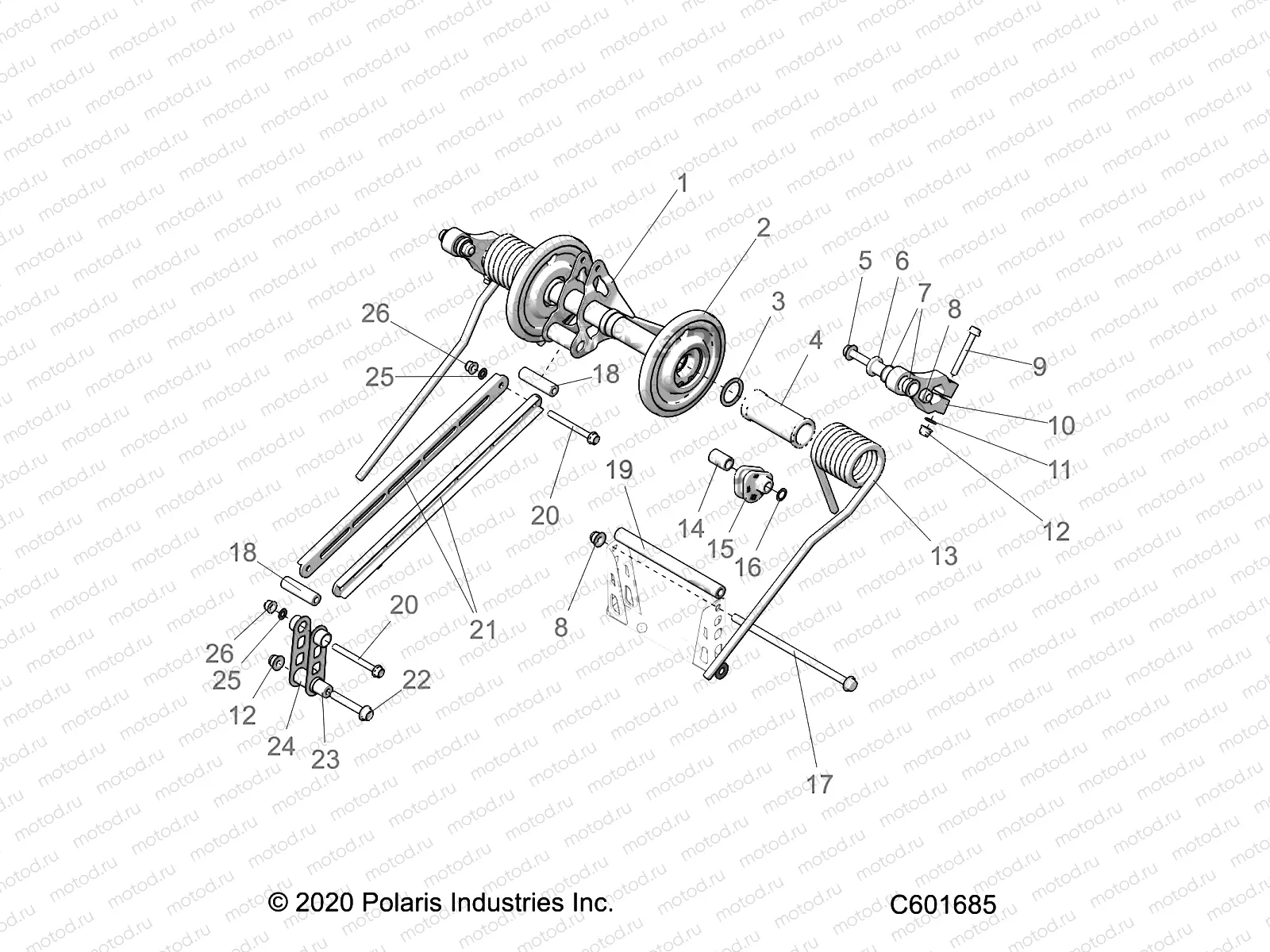 SUSPENSION | SUSPENSION, TORQUE ARM, REAR - S21EKL6PS/6PE ALL OPTIONS (C601685)