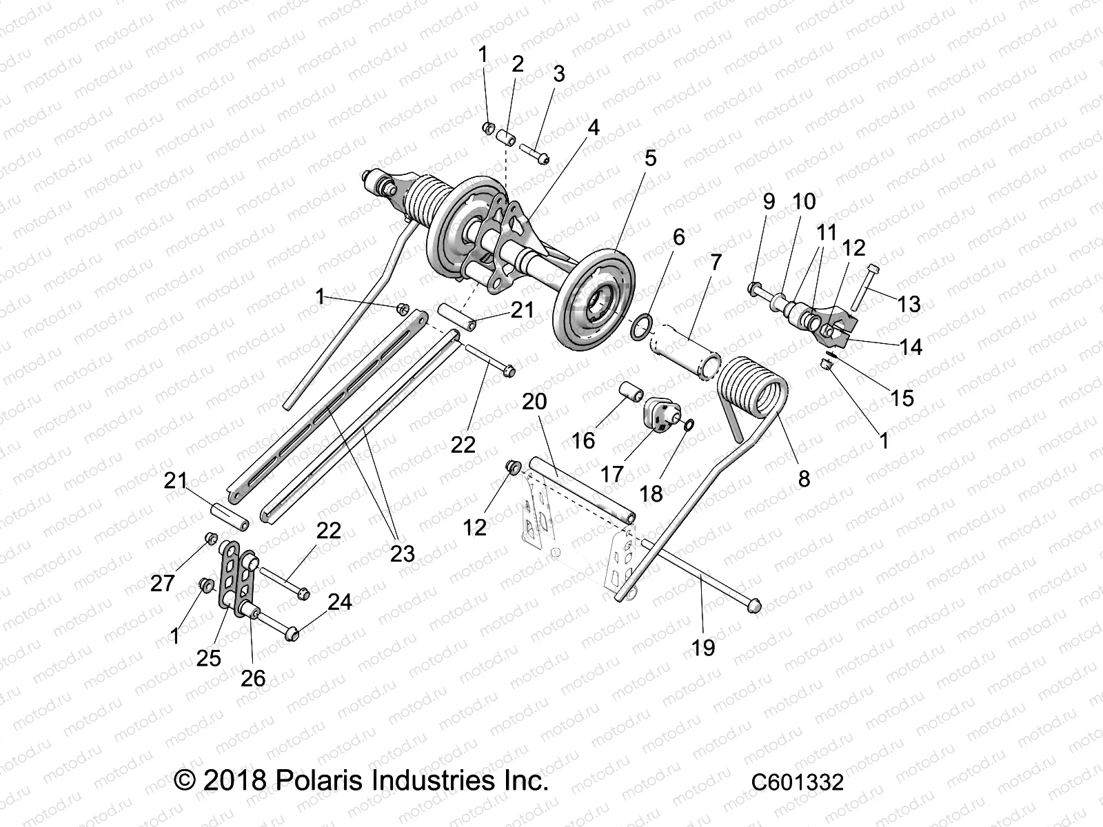 SUSPENSION | SUSPENSION, TORQUE ARM, REAR - S21TKV8RS/8RE ALL OPTIONS (C601332)