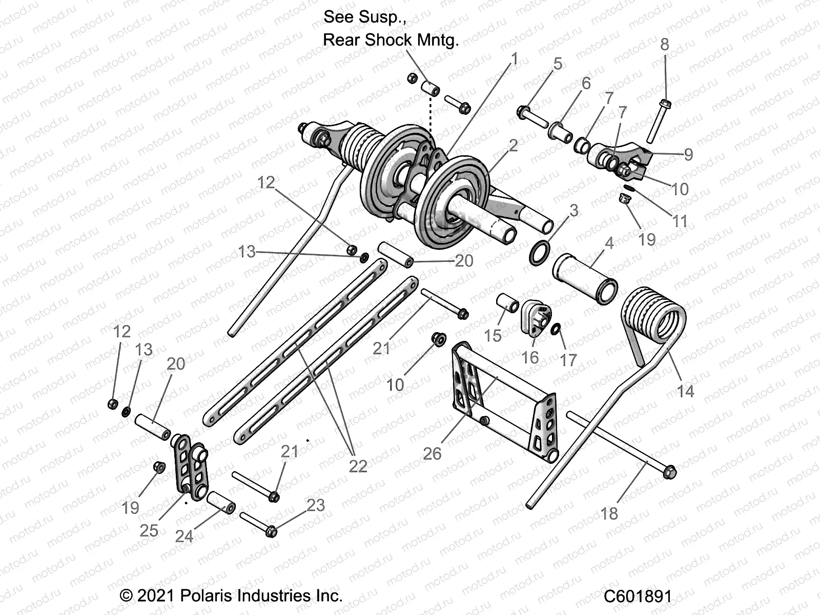 SUSPENSION | SUSPENSION, TORQUE ARM, REAR - S22TDL6KSA (C601891)