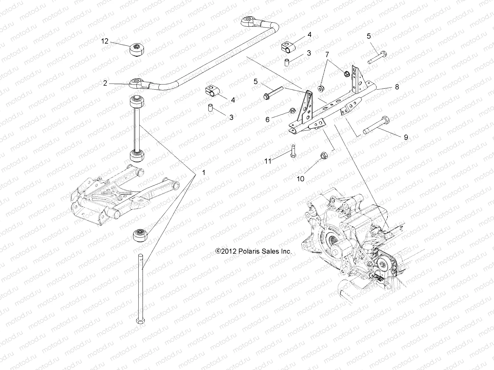 SUSPENSION | SUSPENSION, TORSION BAR - A09DN76FC (49ATVTORSION08SPX25)