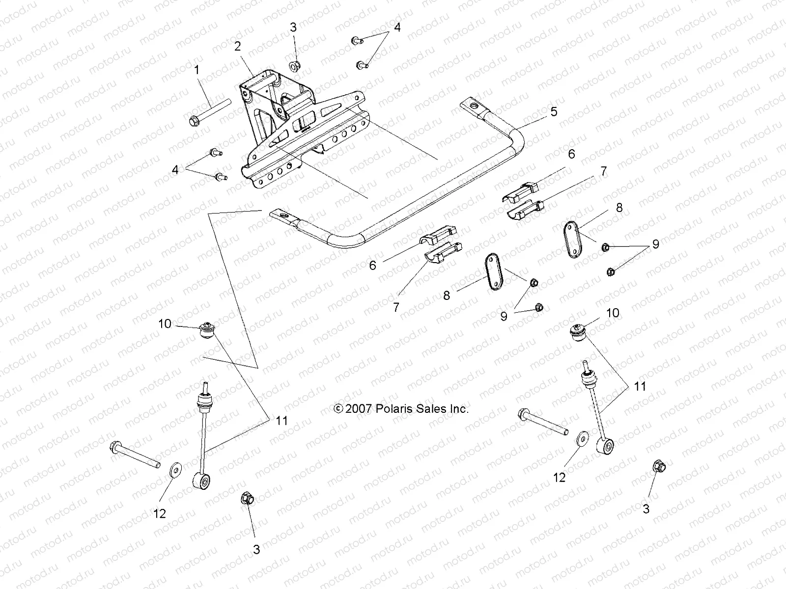 SUSPENSION | SUSPENSION, TORSION BAR - A11LB27AA (49ATVTORSION09HAWK)