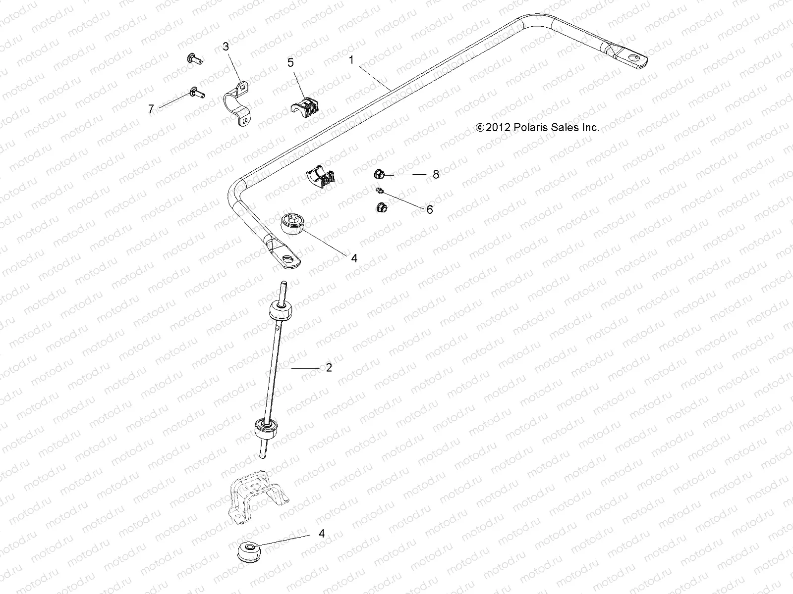SUSPENSION | SUSPENSION, TORSION BAR, REAR - R16RTE87F1/U87FK (49RGRSTABILIZERRR13900XP)
