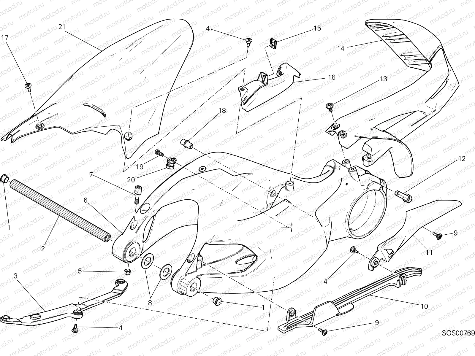 SWING ARM [MOD:MS1200;XST:AUS,EUR,FRA,JAP]