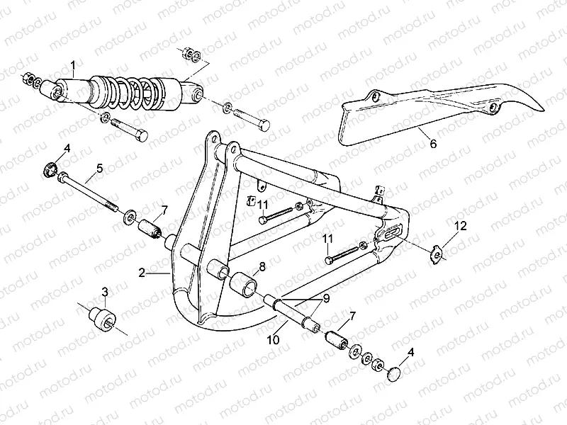 Swing arm - Shock absorber