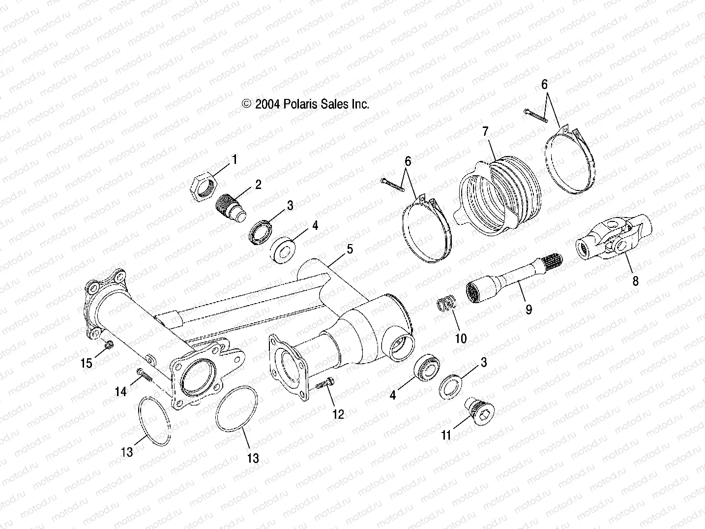 SWING ARM | SWING ARM, REAR - A05PB20AA/AB/AC/AD (4999659965B04)