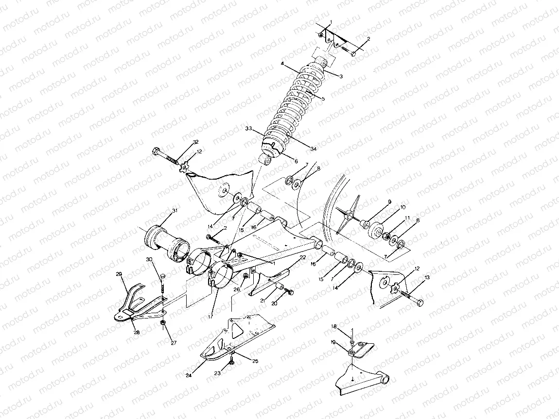 SWING ARM WELDMENT 350 2X4 - Update (4919821982023A) | SWING ARM WELDMENT 350 2X4 - Update (4919821982023A)