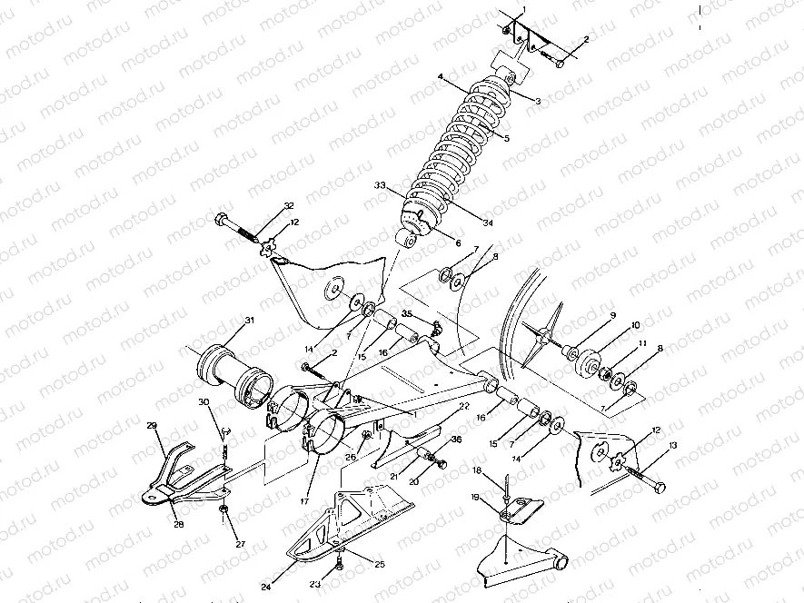 SWING ARM WELDMENT 350 2X4 / W927539 (4922882288020A) | SWING ARM WELDMENT 350 2X4 / W927539 (4922882288020A)