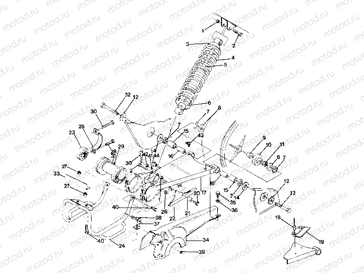 Swing Arm Weldment (Middle) 4X6--Updated 4/89 (49173717370026) | Swing Arm Weldment (Middle) 4X6--Updated 4/89 (49173717370026)