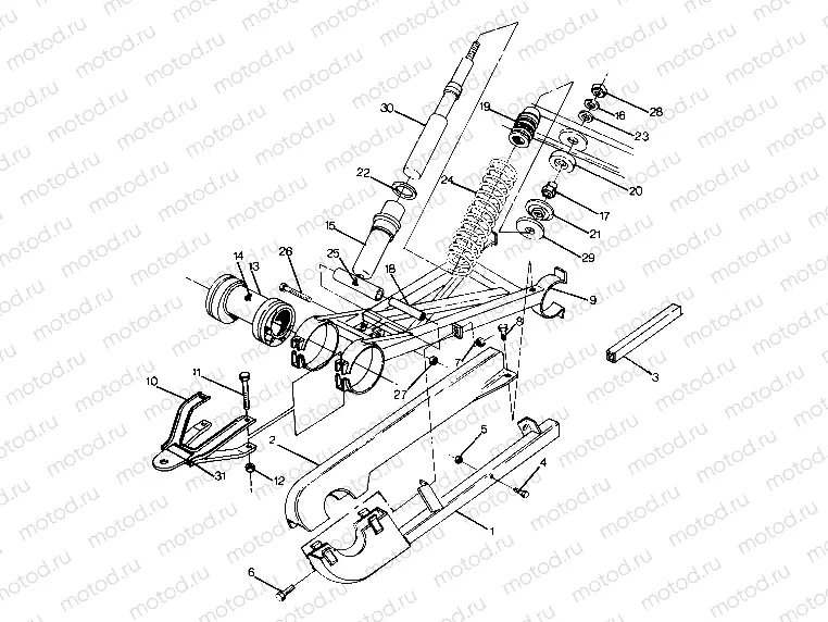 Swing Arm Weldment (Rear) (4916361636027A) | Swing Arm Weldment (Rear) (4916361636027A)