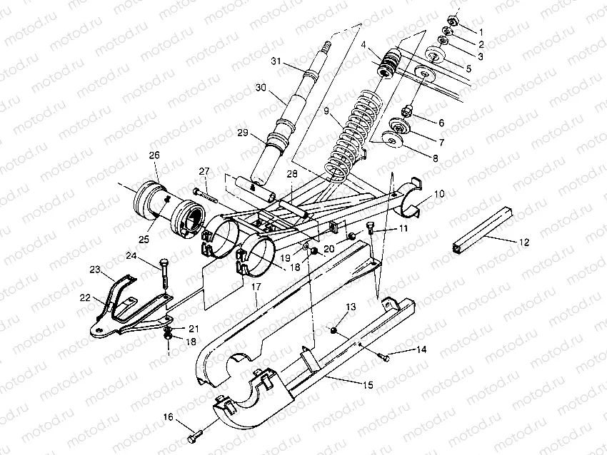SWING ARM WELDMENT (REAR) 6x6 400L W948740 (4926802680C013) | SWING ARM WELDMENT (REAR) 6x6 400L W948740 (4926802680C013)